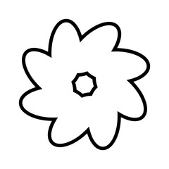 cute floral line icon