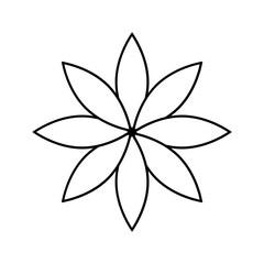 flower line icon