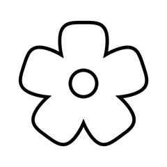 minimal floral line icon