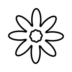 nature flower line icon
