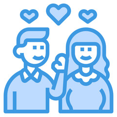 Propose blue line icon