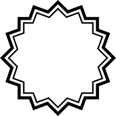 Fototapeta na wymiar circle star frame line icon