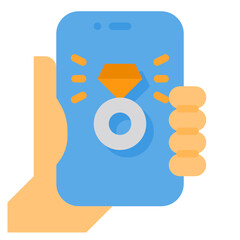 Wedding Ring flat icon