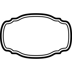 vintage design frame line icon