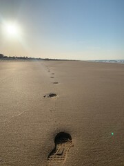 Footprints on sand