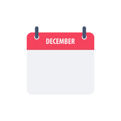 Calendar icon symbol december simple design