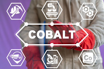 Concept of cobalt mining manufacture.