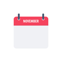 Calendar icon symbol november simple design