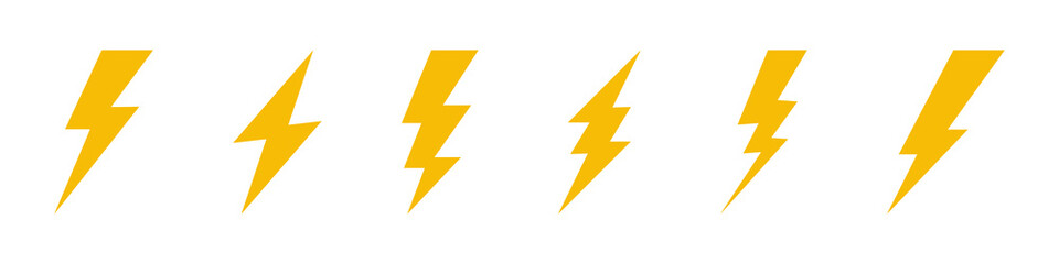 Different flash icon symbol set. - obrazy, fototapety, plakaty