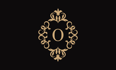 Elegant logo for business. Exquisite company brand icon, boutique. Monogram with the letter O.