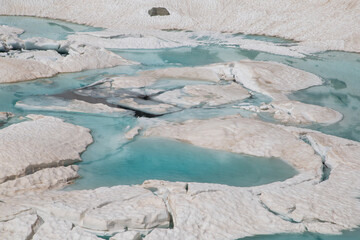 The Vallone lake with its magnificent blue color