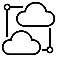 cloud computing outline style icon