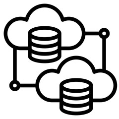 cloud computing outline style icon