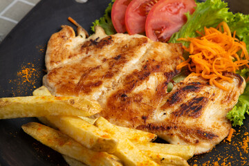 grilled chicken with vegetables