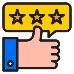 Fototapeta premium rating color line style icon