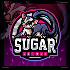 Sugar glider mascot. esport logo design