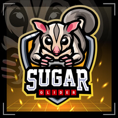 Sugar glider mascot. esport logo design