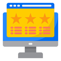 rating flat style icon