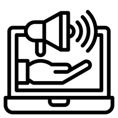 advertising outline style icon