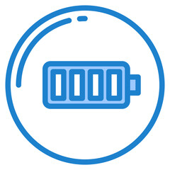 battery blue style icon