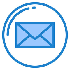mail blue style icon