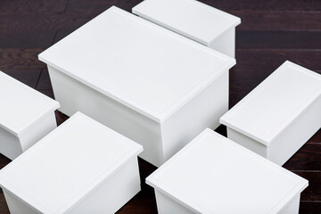 White plastic organizer drawer  set