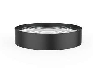 Blank inflatable portable PVC pool for branding mockup, 3d render illustration.