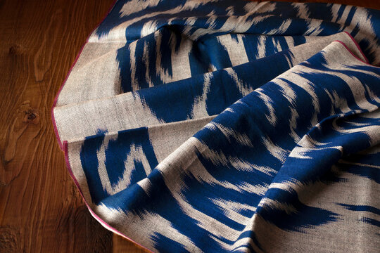 Margilan adras, Uzbek textiles. A piece of fabric.