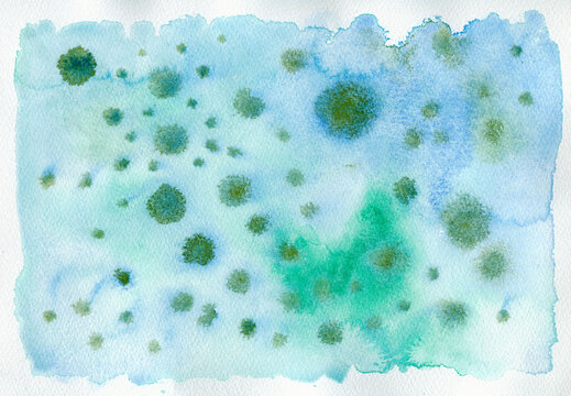 Blue and green abstract art 
