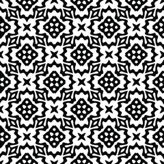 floral seamless pattern background.Geometric ornament for wallpapers and backgrounds. Black and white pattern. 