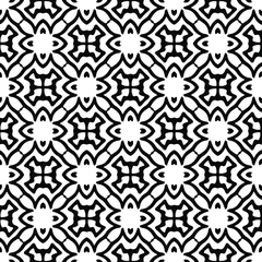 floral seamless pattern background.Geometric ornament for wallpapers and backgrounds. Black and white pattern. 