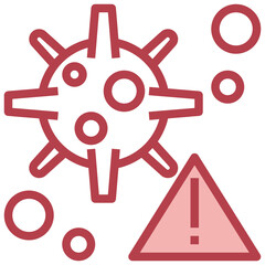 Fototapeta premium coronavirus_virus red line icon,linear,outline,graphic,illustration
