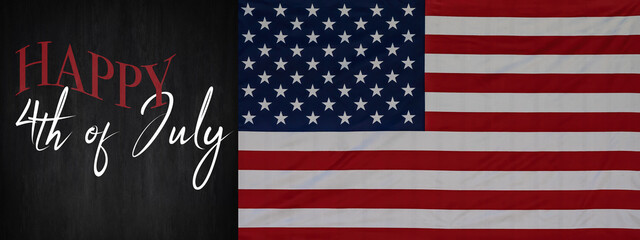 Happy 4th of July - Independence Day USA background banner panorama template greeting card - ...