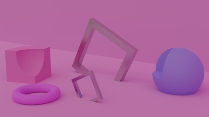 3d abstract rendered illustration of a scale with a background