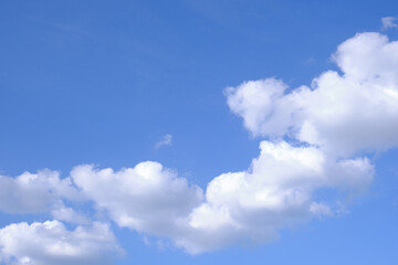 White, Fluffy Clouds In Blue Sky. Background From Clouds.