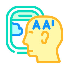 flying airplane fear color icon vector. flying airplane fear sign. isolated symbol illustration