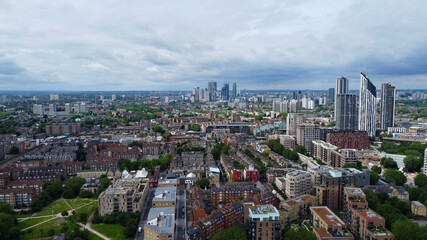 Fototapeta premium Aerial photo of South London skyline.