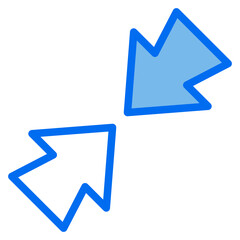 resize blue line icon
