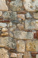 Texture of a marble stone wall. Old castle stone wall texture background