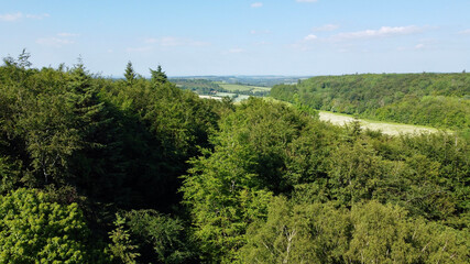Fototapeta na wymiar Aerial view of English countryside.