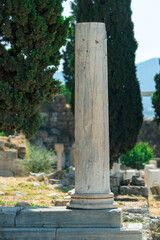 Fototapeta na wymiar Ancient Greek ruins, columns, building. Athens, Greece.