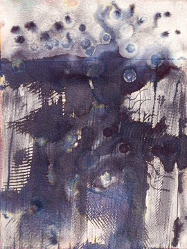 The Dark, a mixed media painting