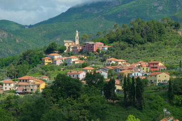 Fototapeta na wymiar Il villaggio di Castagnola nel comune di Framura, La Spezia.