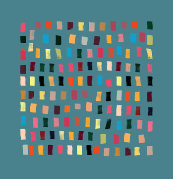 Modern Art Composition using Brushstrokes