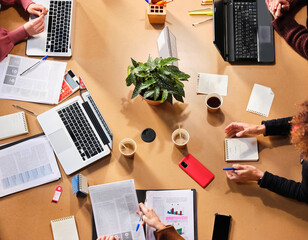 Business women brainstorming