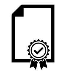 Certificate patent sheet symbol vector icon