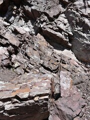 rock texture with cracks. Black stone background with copy space for design. 