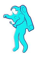 Obraz premium in a distant and cold space, brave and hot hearts of earthlings who think and dream of interplanetary travel