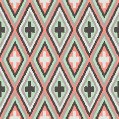Vector Seamless Mexican Background. Ethnic Pattern. - 439395555
