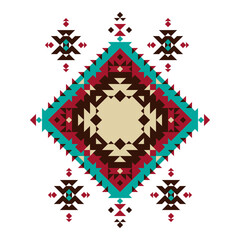 Fototapeta na wymiar Vector Mexican Background. Ethnic Pattern.